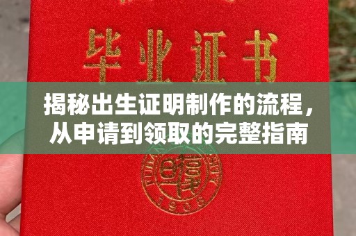 鸡东揭秘出生证明制作的流程，从申请到领取的完整指南