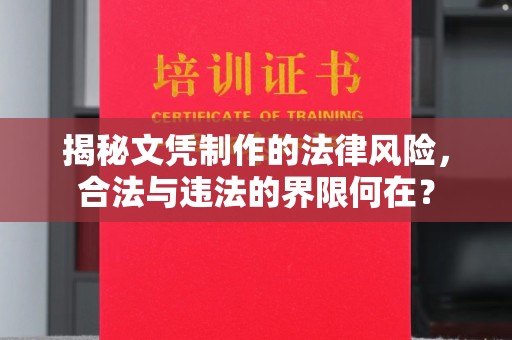 鸡东揭秘文凭制作的法律风险，合法与违法的界限何在？