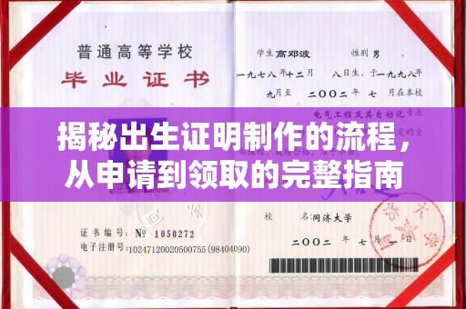 鸡东揭秘出生证明制作的流程，从申请到领取的完整指南